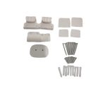 Mama Kiddies Rolling Safe kihúzható biztonsági kapu fehér színben