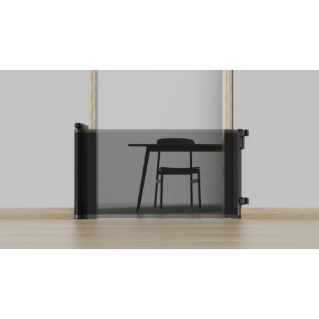 Mama Kiddies Rolling Safe kihúzható biztonsági kapu fekete színben