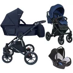   Mama Kiddies® Gino 3 az 1-ben multifunkciós babakocsi kiegészítőkkel kék színben