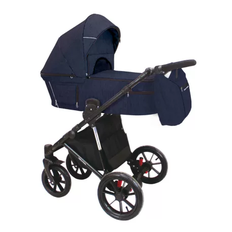 Mama Kiddies Gino kék babakocsi mózeskosárral