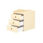 3 fiókos kombinált gyermekágy - csoki-vanília színben