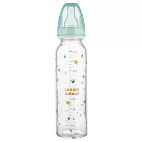 Canpol babies Keskeny nyakú cumisüveg TOYS 240ml