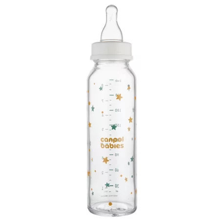 Canpol babies Keskeny nyakú cumisüveg TOYS 240ml