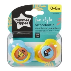   2 db BPA-mentes 0-6hó Tommee Tippee Fun játszócumi - fiús
