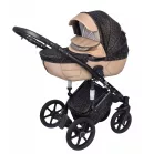 Detský kombinovaný kočík Mama Kiddies Prometheus  3v1 s doplnkami, farba Coffee Black + Darček