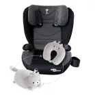 Mama Kiddies i-Fix Corsica biztonsági autósülés (100 -150 cm) sötétszürke színben + Ajándék 