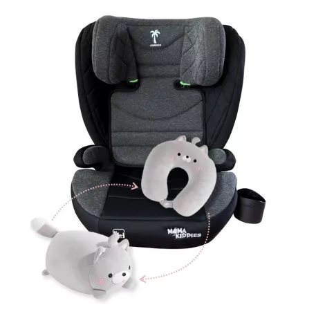 Mama Kiddies i-Fix Corsica biztonsági autósülés (100 -150 cm) sötétszürke színben + Ajándék 