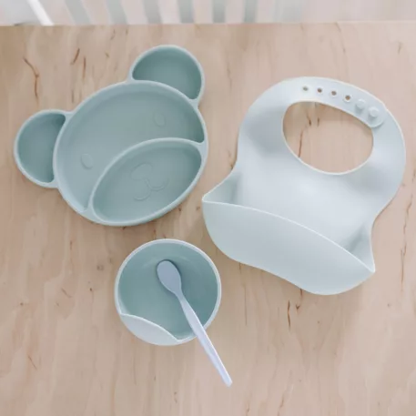 Canpol babies Szilikon előke zsebbel zöld