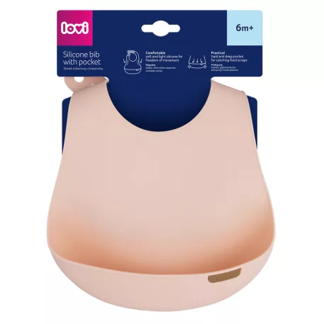 LOVI Szilikon előke zsebbel Nude