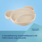 Canpol babies Szilikon osztott tányér tapadókoronggal Mackó krémszín