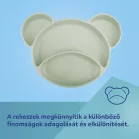 Canpol babies Szilikon osztott tányér tapadókoronggal Mackó zöld