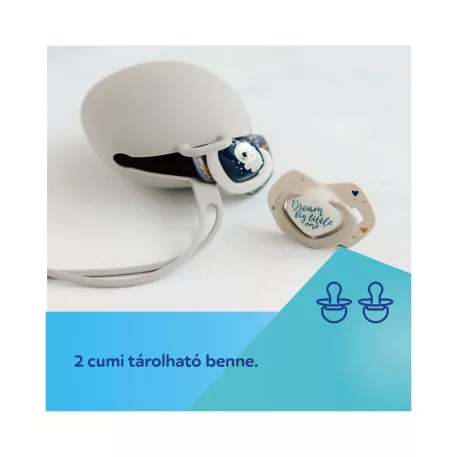 Canpol babies Szilikon cumitartó tok bézs