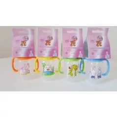   1 db 125 ml-es BPA-mentes Baby Bruin polipropilén fogantyús cumisüveg + Ajándék - zöld