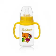   1 db Baby Bruin fogantyús cumisüveg 120 ml + Ajándék - sárga