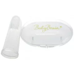 Szilikon ínymasszírozó tokkal - átlátszó