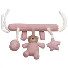 Baby Bruin plüss macis akasztó 23 cm - rózsaszín
