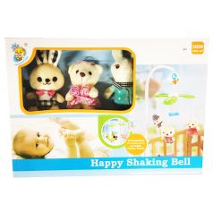 Forgó zenélő plüss 3 figurás (2 nyuszi+1 maci)