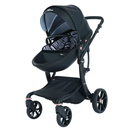 Mama Kiddies New York 3az1-ben multifunkciós babakocsi kiegészítőkkel fekete színben + ajándék