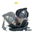 ISOFIX-es 360°-ban forgatható Mama Kiddies i-Size Power GT2 biztonsági autósülés (40 -150 cm) bézs színben ajándék napvédővel