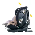 ISOFIX-es 360°-ban forgatható Mama Kiddies i-Size Power GT2 biztonsági autósülés (40 -150 cm) bézs színben ajándék napvédővel