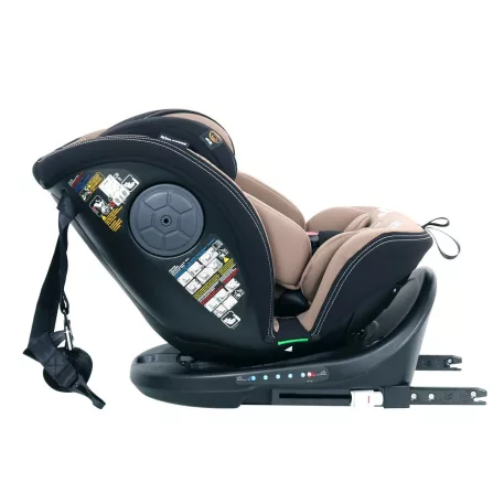 ISOFIX-es 360°-ban forgatható Mama Kiddies i-Size Power GT2 biztonsági autósülés (40 -150 cm) bézs színben ajándék napvédővel