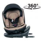 ISOFIX-es 360°-ban forgatható Mama Kiddies i-Size Power GT2 biztonsági autósülés (40 -150 cm) bézs színben ajándék napvédővel