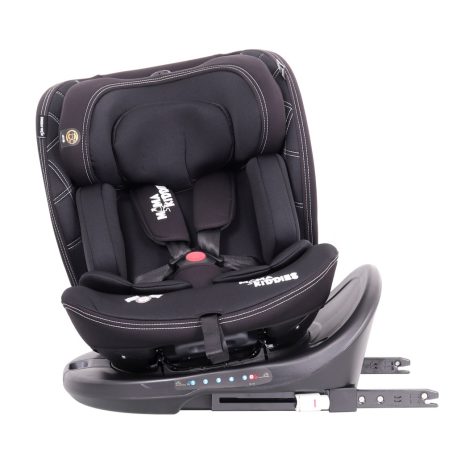 ISOFIX-es 360°-ban forgatható Mama Kiddies i-Size Power GT2 biztonsági autósülés (40 -150 cm) fekete színben ajándék napvédővel