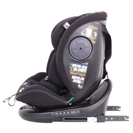ISOFIX-es 360°-ban forgatható Mama Kiddies i-Size Power GT2 biztonsági autósülés (40 -150 cm) fekete színben ajándék napvédővel