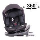 ISOFIX-es 360°-ban forgatható Mama Kiddies i-Size Power GT2 biztonsági autósülés (40 -150 cm) fekete színben ajándék napvédővel