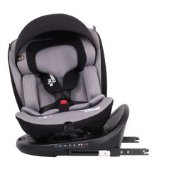   ISOFIX-es 360°-ban forgatható Mama Kiddies i-Size Power GT2 biztonsági autósülés (40 -150 cm) szürke színben ajándék napvédővel