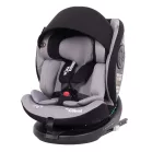 ISOFIX-es 360°-ban forgatható Mama Kiddies i-Size Power GT2 biztonsági autósülés (40 -150 cm) szürke színben ajándék napvédővel