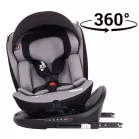 ISOFIX-es 360°-ban forgatható Mama Kiddies i-Size Power GT2 biztonsági autósülés (40 -150 cm) szürke színben ajándék napvédővel