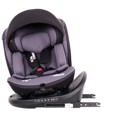   ISOFIX-es 360°-ban forgatható Mama Kiddies i-Size Power GT2 biztonsági autósülés (40 -150 cm) sötétszürke színben ajándék napvédővel