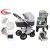 Mama Kiddies Prado Lux 3az1-ben multifunkciós babakocsi kiegészítőkkel Silver Line színben + Ajándék