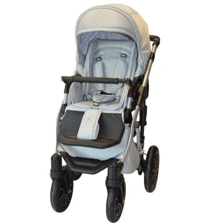 Detský kombinovaný kočík Mama Kiddies Prado Lux 3v1 s doplnkami, farba Silver Line + Darček