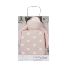 Lorelli Poffy Duo Baba Takaró és Párna Szett – Peach Bunny