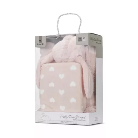 Lorelli Poffy Duo Baba Takaró és Párna Szett – Peach Bunny