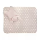 Lorelli Poffy Duo Baba Takaró és Párna Szett – Peach Bunny