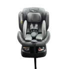 ISOFIX-es 360°-ban forgatható Mama Kiddies Felix i-Size autósülés támasztólábbal – szürke színben + ajándék gerinckiemelő