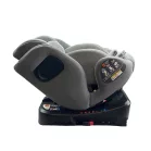 ISOFIX-es 360°-ban forgatható Mama Kiddies Felix i-Size autósülés támasztólábbal – szürke színben + ajándék gerinckiemelő
