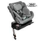 ISOFIX-es 360°-ban forgatható Mama Kiddies Felix i-Size autósülés támasztólábbal – szürke színben + ajándék gerinckiemelő