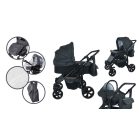 Mama Kiddies Sleep Collection 3az1-ben multifunkciós babakocsi sötétszürke színben + ajándék