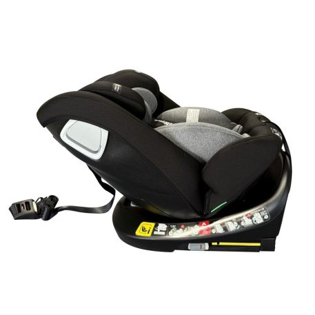 ISOFIX-es 360°-ban forgatható Mama Kiddies iSize Capry biztonsági autósülés (40 -150 cm) fekete színben + Ajándék