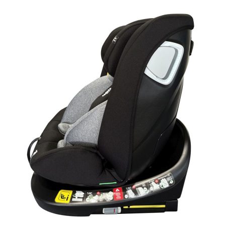 ISOFIX-es 360°-ban forgatható Mama Kiddies iSize Capry biztonsági autósülés (40 -150 cm) fekete színben + Ajándék