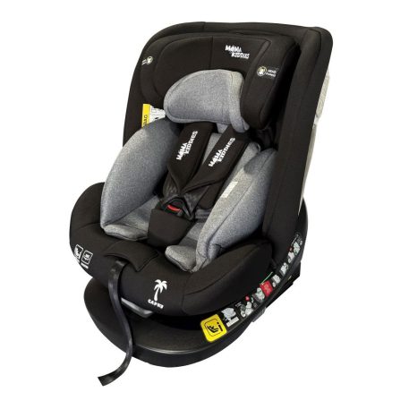 ISOFIX-es 360°-ban forgatható Mama Kiddies iSize Capry biztonsági autósülés (40 -150 cm) fekete színben + Ajándék