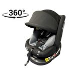 ISOFIX-es 360°-ban forgatható Mama Kiddies iSize Capry biztonsági autósülés (40 -150 cm) fekete színben + Ajándék
