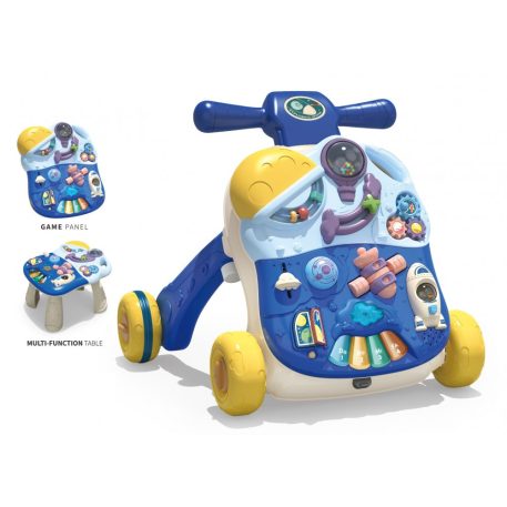 2az1-ben járást elősegítő átalakíthatós járóka kék-sárga színben