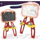 Kétoldalas mágneses rajztábla sok extrával - piros-pink