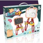 Kétoldalas mágneses rajztábla sok extrával - piros-pink