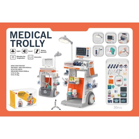 Mama Kiddies fogászati orvosi kocsi szett fénnyel és hang effektekkel